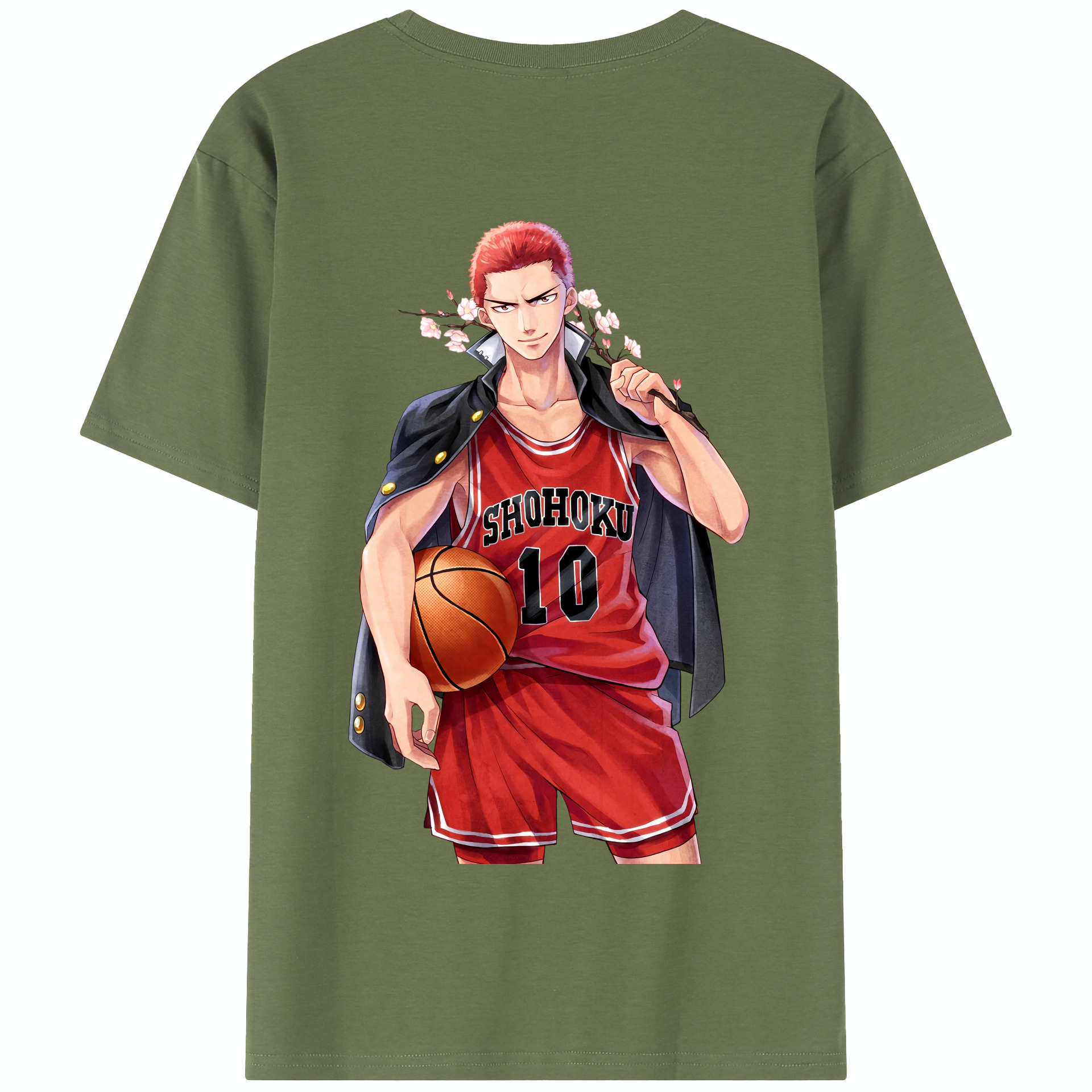 SLAM DUNK／スラムダンク 綿100％半袖Tシャツ（背面プリント）
